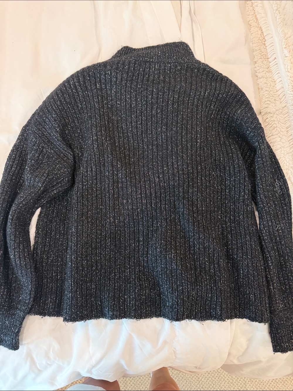 Black sparkly mock neck sweater